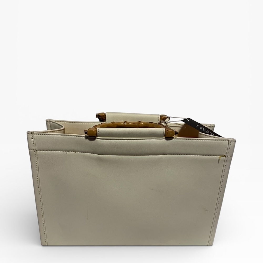 Chic Cream Tote with Yellow Floral Accent - Picture 2 of 3